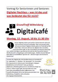 Digitalcaf&eacute; Vortrag August